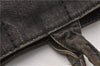Authentic PRADA Canapa SS 2Way Shoulder Hand Bag Denim B2439G Black 1823G