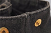 Authentic PRADA Canapa SS 2Way Shoulder Hand Bag Denim B2439G Black 1823G