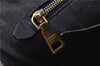Authentic PRADA Canapa SS 2Way Shoulder Hand Bag Denim B2439G Black 1823G