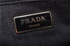 Authentic PRADA Canapa SS 2Way Shoulder Hand Bag Denim B2439G Black 1823G