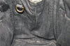 Authentic PRADA Canapa SS 2Way Shoulder Hand Bag Denim B2439G Black 1823G