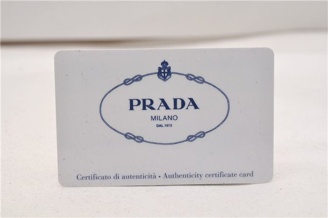 Authentic PRADA Canapa SS 2Way Shoulder Hand Bag Denim B2439G Black 1823G
