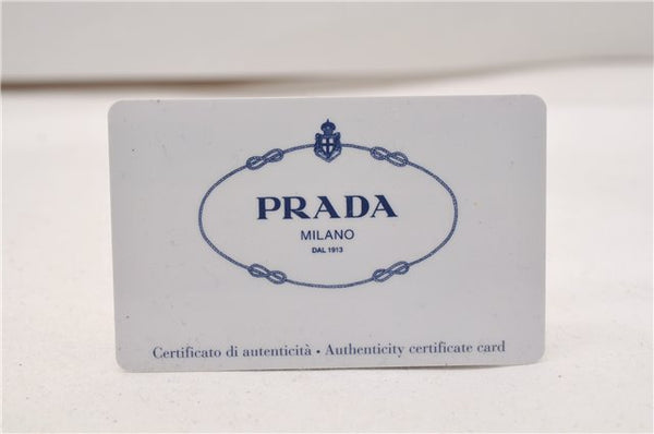 Authentic PRADA Canapa SS 2Way Shoulder Hand Bag Denim B2439G Black 1823G
