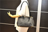 Authentic PRADA Canapa SS 2Way Shoulder Hand Bag Denim B2439G Black 1823G