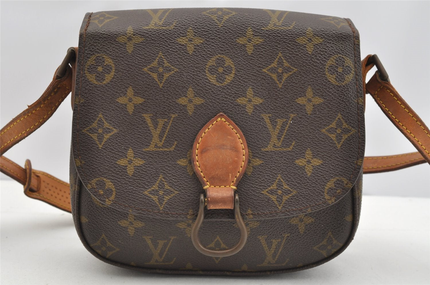 Authentic Louis Vuitton Monogram Saint Cloud MM M51243 Shoulder Cross Bag 1823I