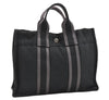 Authentic HERMES Fourre Tout PM Hand Tote Bag Canvas Black 1824G