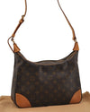 Authentic Louis Vuitton Monogram Boulogne 30 Shoulder Cross Bag M52165 LV 1824I