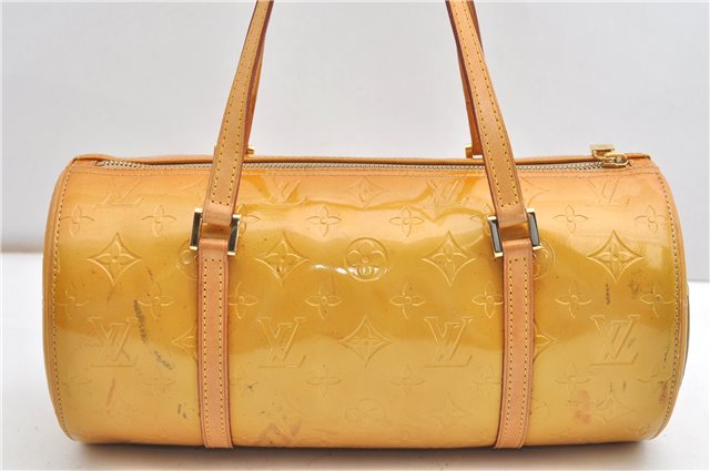 Authentic Louis Vuitton Vernis Bedford Hand Bag Yellow Beige M91006 LV 1825G