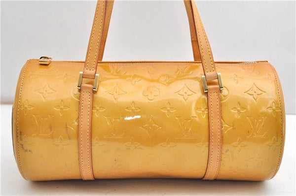 Authentic Louis Vuitton Vernis Bedford Hand Bag Yellow Beige M91006 LV 1825G