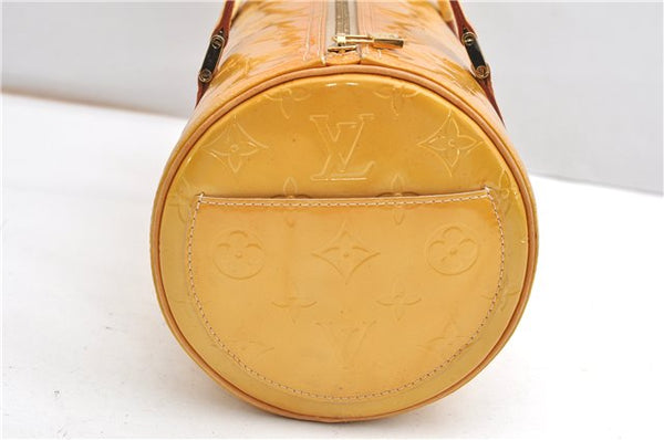 Authentic Louis Vuitton Vernis Bedford Hand Bag Yellow Beige M91006 LV 1825G