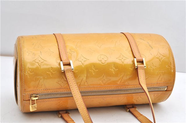 Authentic Louis Vuitton Vernis Bedford Hand Bag Yellow Beige M91006 LV 1825G