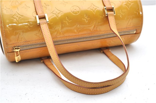 Authentic Louis Vuitton Vernis Bedford Hand Bag Yellow Beige M91006 LV 1825G