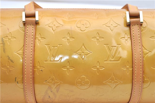 Authentic Louis Vuitton Vernis Bedford Hand Bag Yellow Beige M91006 LV 1825G