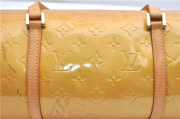 Authentic Louis Vuitton Vernis Bedford Hand Bag Yellow Beige M91006 LV 1825G