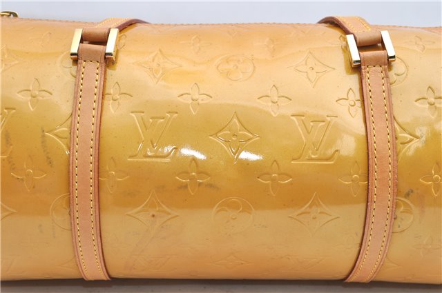 Authentic Louis Vuitton Vernis Bedford Hand Bag Yellow Beige M91006 LV 1825G