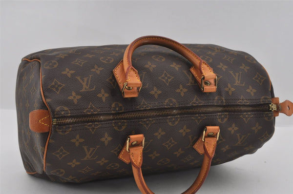 Authentic Louis Vuitton Monogram Speedy 35 Hand Boston Bag M41524 LV 1826I