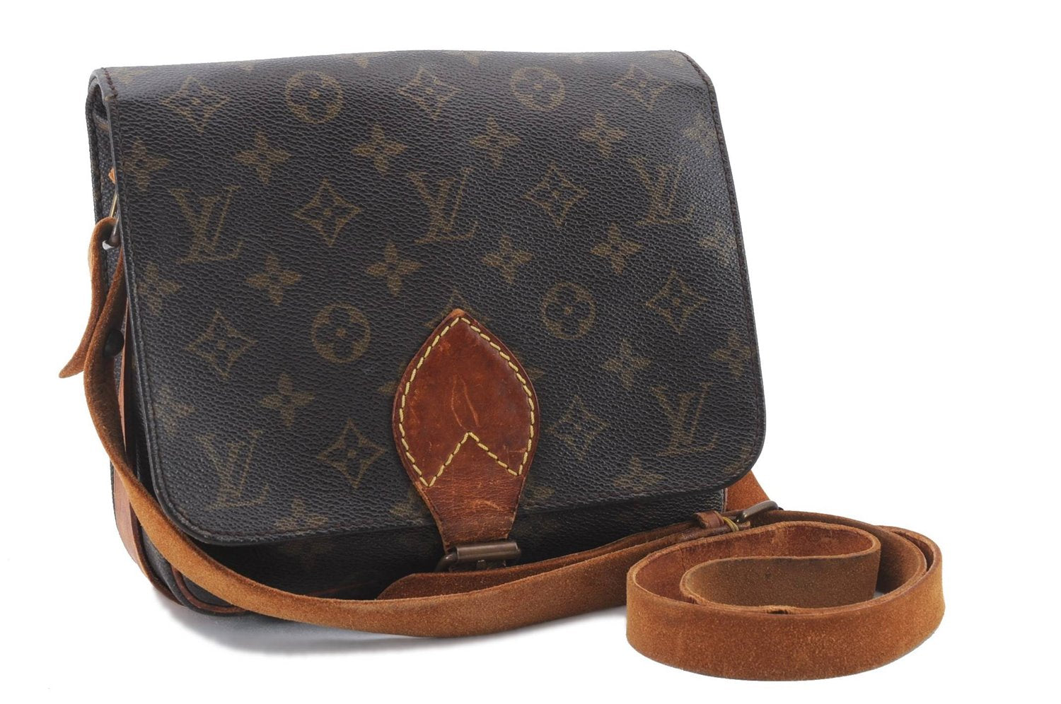 Auth Louis Vuitton Monogram Cartouchiere MM Shoulder Cross Bag M51253 LV 1827D