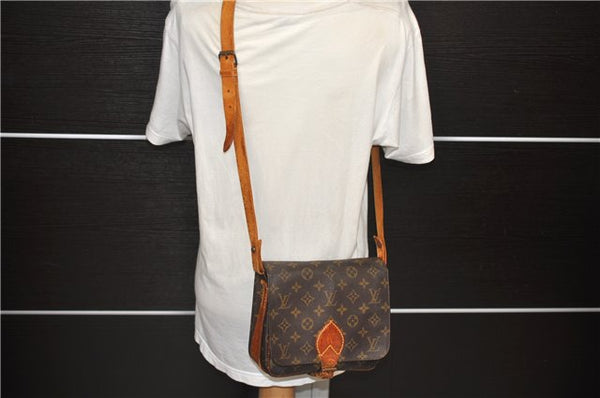 Auth Louis Vuitton Monogram Cartouchiere MM Shoulder Cross Bag M51253 LV 1827D