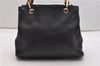 Authentic GUCCI Bamboo Shopper Small Hand Bag Purse Leather 336032 Black 1827G