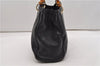 Authentic GUCCI Bamboo Shopper Small Hand Bag Purse Leather 336032 Black 1827G