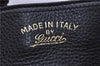 Authentic GUCCI Bamboo Shopper Small Hand Bag Purse Leather 336032 Black 1827G