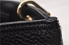 Authentic GUCCI Bamboo Shopper Small Hand Bag Purse Leather 336032 Black 1827G