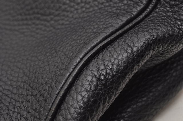 Authentic GUCCI Bamboo Shopper Small Hand Bag Purse Leather 336032 Black 1827G