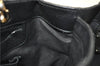 Authentic GUCCI Bamboo Shopper Small Hand Bag Purse Leather 336032 Black 1827G