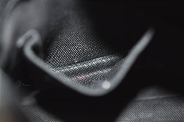 Authentic GUCCI Bamboo Shopper Small Hand Bag Purse Leather 336032 Black 1827G