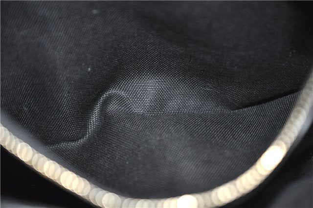 Authentic GUCCI Bamboo Shopper Small Hand Bag Purse Leather 336032 Black 1827G