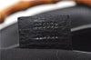 Authentic GUCCI Bamboo Shopper Small Hand Bag Purse Leather 336032 Black 1827G
