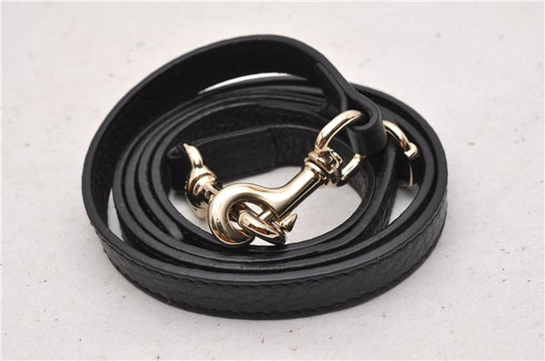 Authentic GUCCI Bamboo Shopper Small Hand Bag Purse Leather 336032 Black 1827G