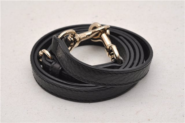 Authentic GUCCI Bamboo Shopper Small Hand Bag Purse Leather 336032 Black 1827G