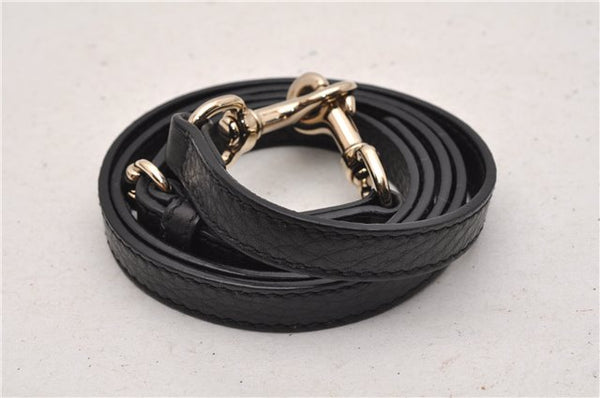 Authentic GUCCI Bamboo Shopper Small Hand Bag Purse Leather 336032 Black 1827G