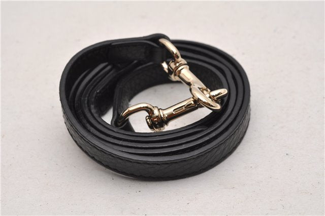 Authentic GUCCI Bamboo Shopper Small Hand Bag Purse Leather 336032 Black 1827G