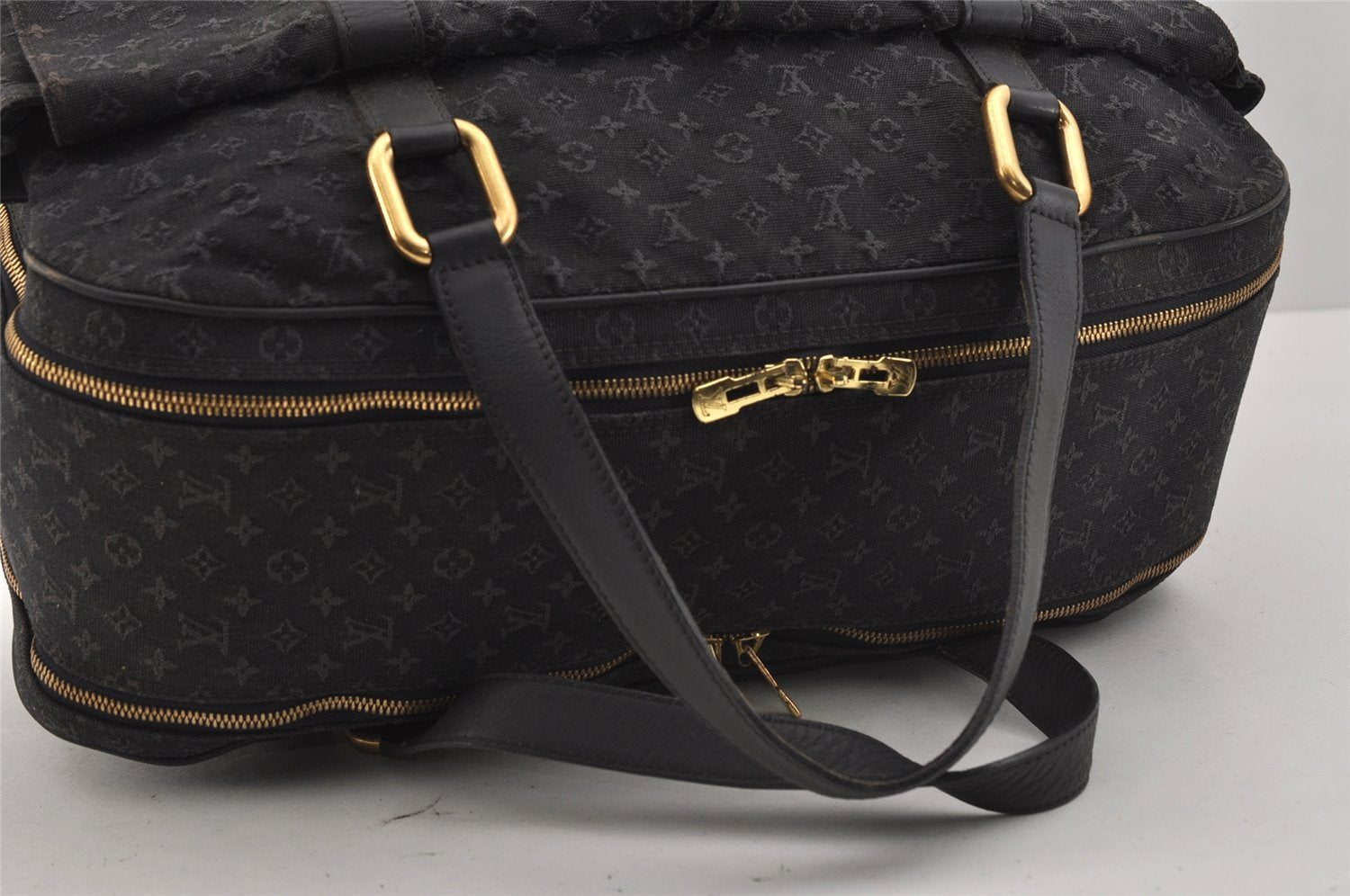 Authentic Louis Vuitton Monogram Mini Claudine 2Way Boston Bag M42331 Blue 1828I