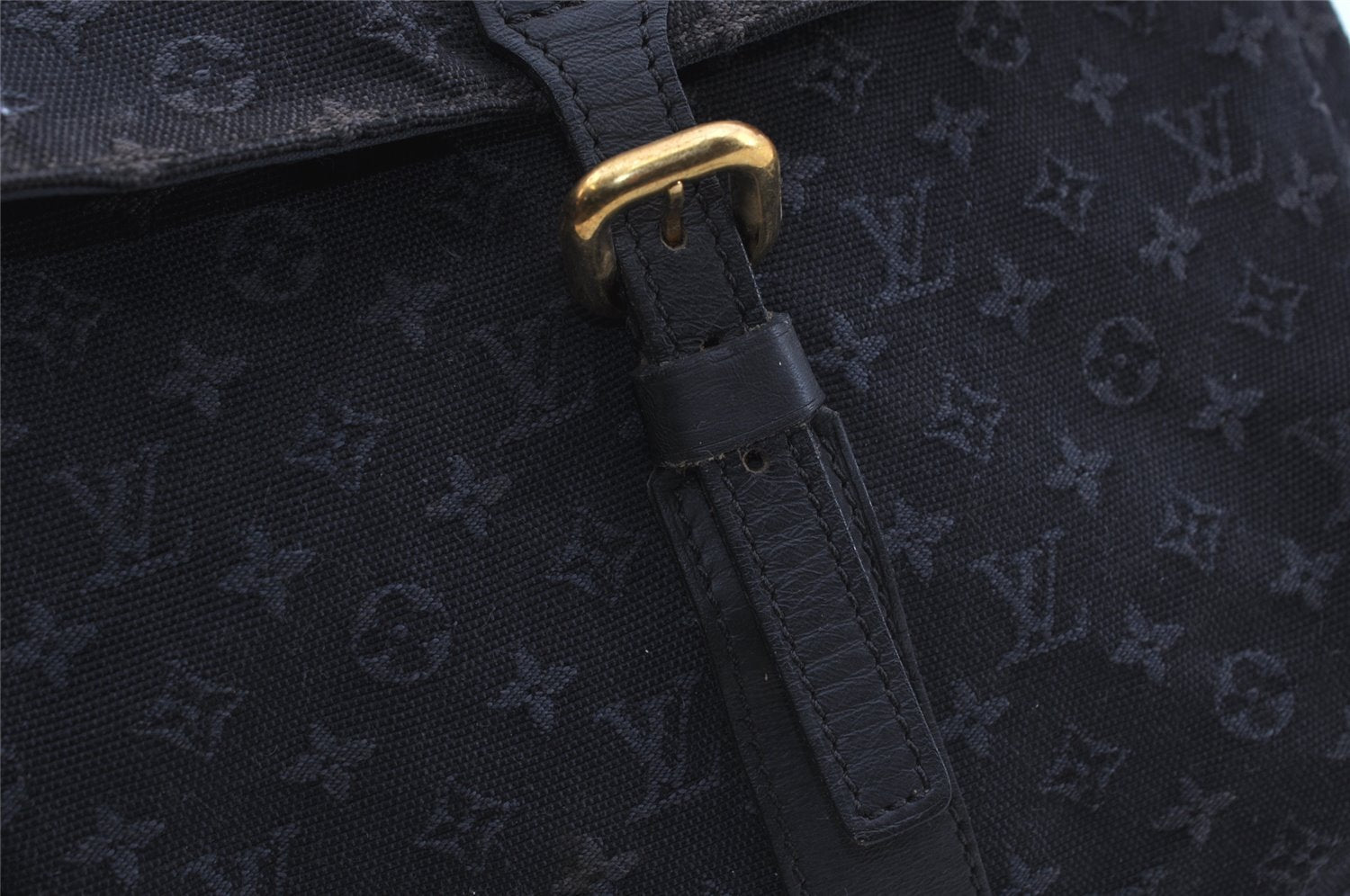 Authentic Louis Vuitton Monogram Mini Claudine 2Way Boston Bag M42331 Blue 1828I