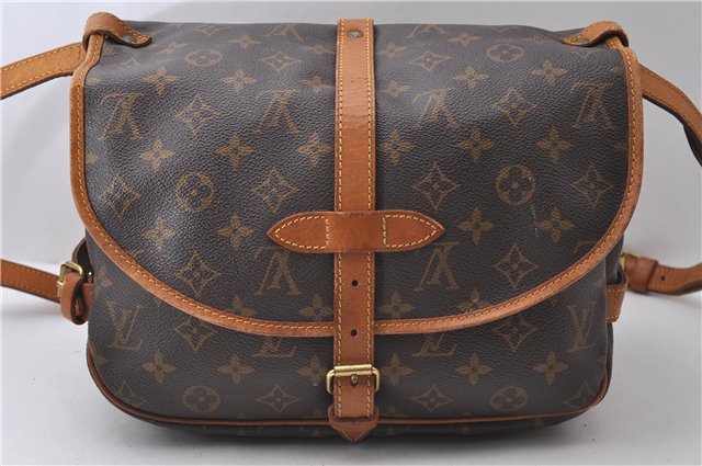 Auth Louis Vuitton Monogram Saumur 30 Shoulder Cross Body Bag M42256 LV 1830D