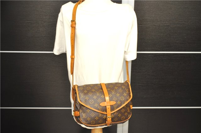 Auth Louis Vuitton Monogram Saumur 30 Shoulder Cross Body Bag M42256 LV 1830D