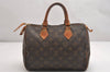 Authentic Louis Vuitton Monogram Speedy 25 Boston Hand Bag M41528 LV 1830I