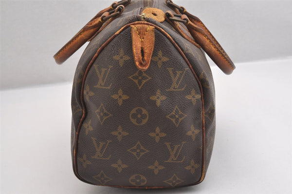 Authentic Louis Vuitton Monogram Speedy 25 Boston Hand Bag M41528 LV 1830I