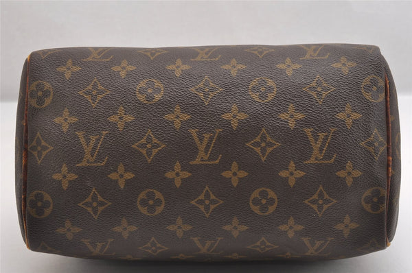 Authentic Louis Vuitton Monogram Speedy 25 Boston Hand Bag M41528 LV 1830I