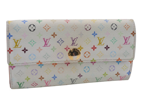 Auth LOUIS VUITTON Monogram Multicolor Portefeuille Sarah Wallet M93532 LV 1831C