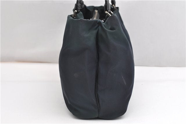 Authentic PRADA Nylon Tessuto Leather Shoulder Hand Bag B11215 Navy Blue 1831G