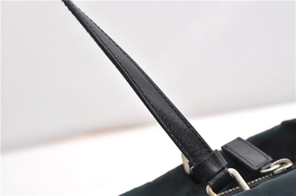 Authentic PRADA Nylon Tessuto Leather Shoulder Hand Bag B11215 Navy Blue 1831G