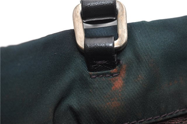 Authentic PRADA Nylon Tessuto Leather Shoulder Hand Bag B11215 Navy Blue 1831G