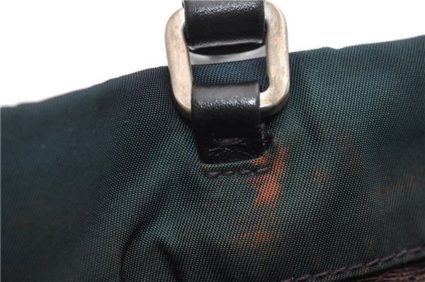 Authentic PRADA Nylon Tessuto Leather Shoulder Hand Bag B11215 Navy Blue 1831G