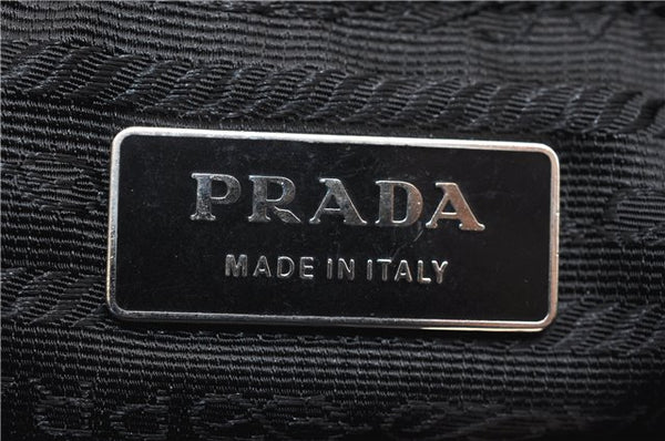 Authentic PRADA Nylon Tessuto Leather Shoulder Hand Bag B11215 Navy Blue 1831G
