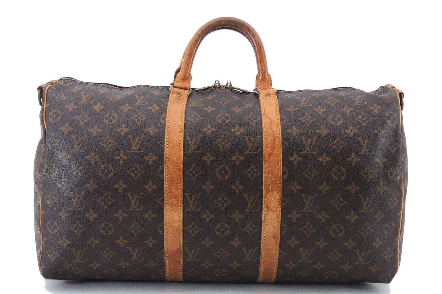 Auth Louis Vuitton Monogram Keepall Bandouliere 50 Boston Bag M41416 LV 1832D