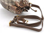 Authentic GUCCI Shoulder Cross Drawstring Bag GG PVC Leather Brown Junk 1832G